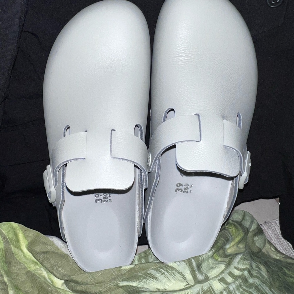 Birkenstock Gray Slip-On Clogs